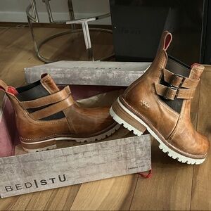 BED|STU Brown Leather Heeled Boots